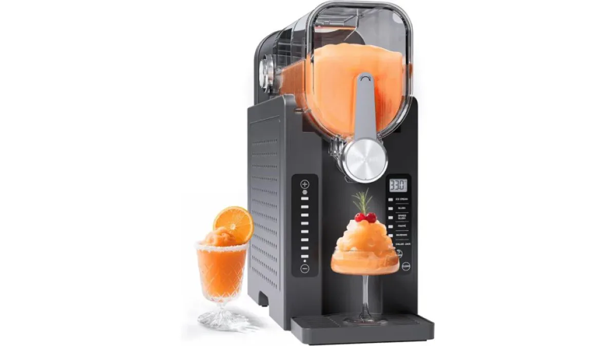FOHERE 2,6-Liter Slush-Maschine mit großem Behälter auf Partybuffet