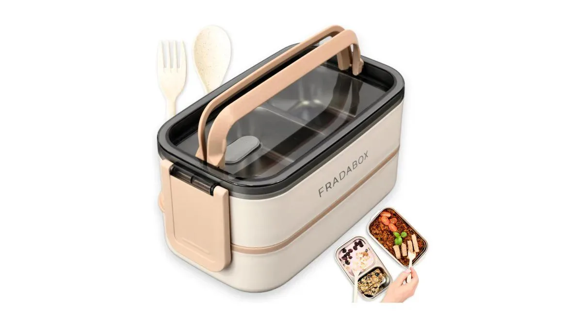 FRADABOX Taylor, zweistöckige Edelstahl-Lunchbox mit elegantem Design