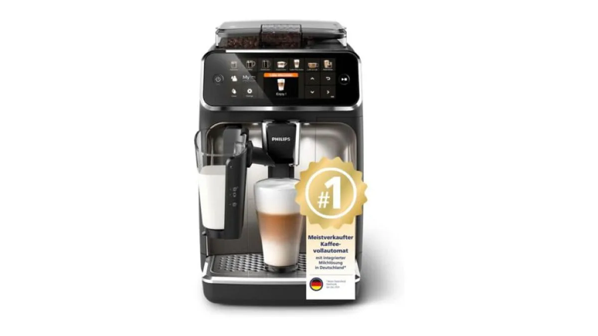 Philips Serie 5400 Kaffeevollautomat mit umfangreichem Getränkeangebot und übersichtlichem Display