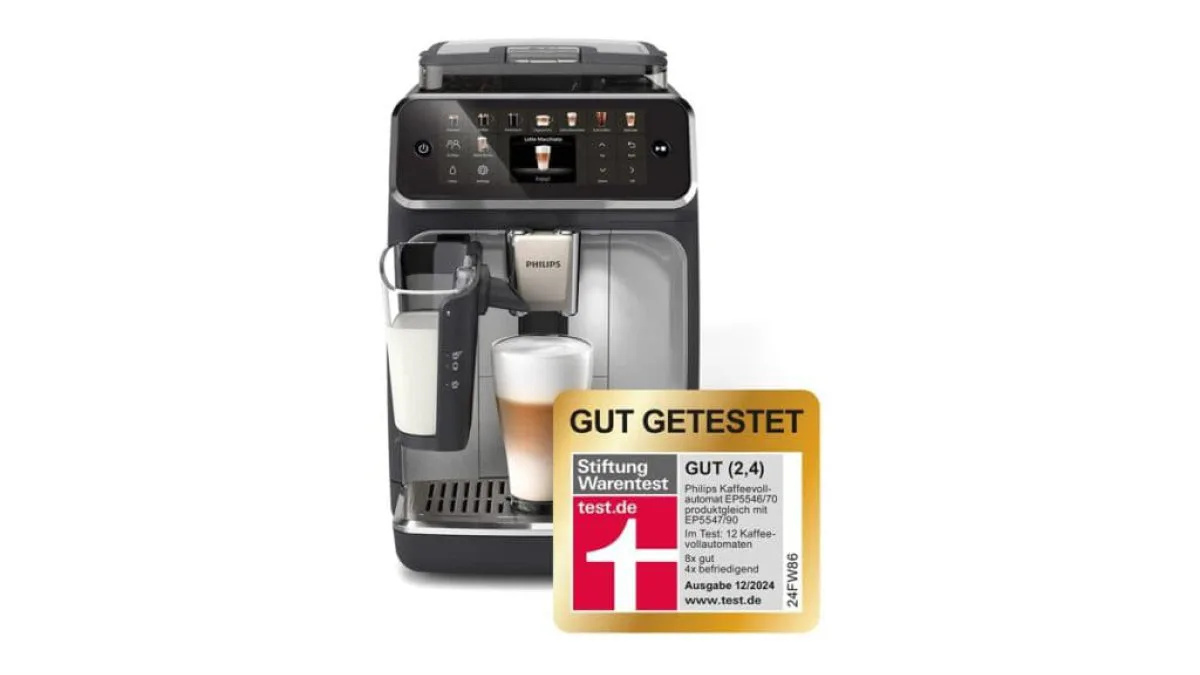 Philips Serie 5500 Kaffeevollautomat mit leisem Mahlwerk und großem Getränkeangebot